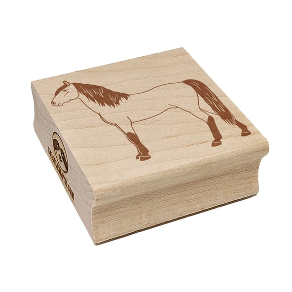 Stout Criollo Horse Square Rubber Stamp Stamping Scrapbooking Crafting - Small 1.25in