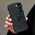 thumbnail image 3 of for Galaxy S23+ Plus Case 5G(6.6" 2023),Cute 3D Colors Love Heart Wavy Frame Full Protection for Samsung Galaxy S23+ 6.6" Soft TPU Shockproof Phone Cover for Women Girls,Black, 3 of 6