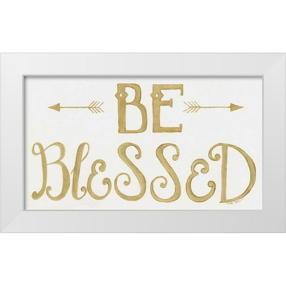 Shamp, Cindy 14x10 White Modern Wood Framed Museum Art Print Titled - Be Blessed