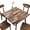 Brown Wood Grain, variant on Elastic Edge Square Fitted Tablecloth, White Polyester Table Cover, for Indoor Restaurant or Outdoor Patio Party Dining, Fit for 36" x 36"Square Table