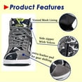 thumbnail image 5 of High Top Street Riding Sneakers Motorcycle Shoes Men,Anti-Slip Sole, Extra Shift Pad, Ankle and Heel Protector, YKK Side Zipper, 5 of 7