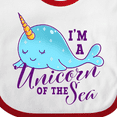 thumbnail image 4 of Inktastic Cute Narwhal I'm a Unicorn of the Sea Girls Baby Bib, 4 of 4