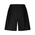 thumbnail image 4 of Black Women's Shorts, Womens Casual Solid Side Pockets Pants Shorts Elastic Waist Pockets Daily Shorts,Women's Shorts XXL, 4 of 5