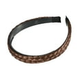 thumbnail image 7 of Unique Bargains Headband Double Strands Synthetic Hair Plaited 0.67" Wide Headband Braid Braided with Teeth Brown, 7 of 7