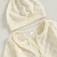 thumbnail image 5 of AherBiu Newborn Baby Girls Clothes Fleece Cotton Rompers Zip up Long Sleeve Onesie Sleepwear Jumpsuit, 5 of 7