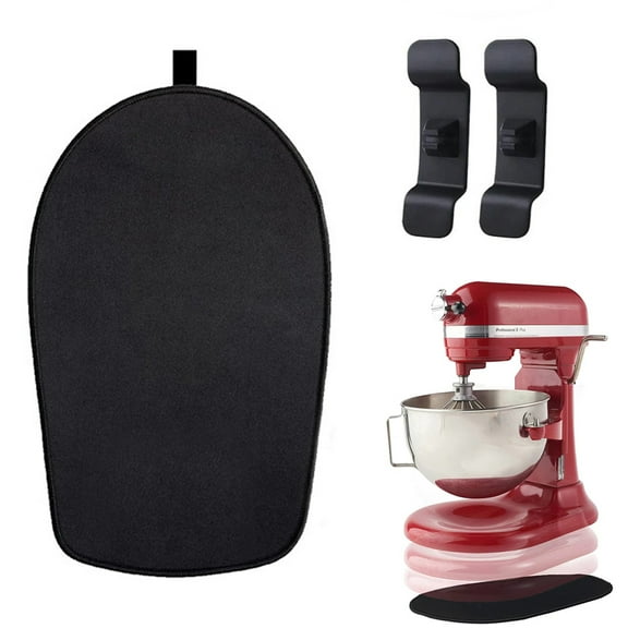 Stand Mixer Sliding Mat - Large Non-Slip Appliance Mat for Countertops, Universal Heavy Duty Slider Mat Protects from Scratches & Spills with Cord Clips (38x22x3cm)
