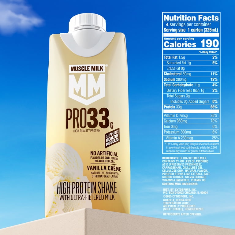 Muscle Milk Pro 33g High Protein Shake Ultra Filtered Milk