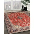 thumbnail image 3 of Ahgly Company Machine Washable Indoor Square Traditional Camel Brown Area Rugs, 3' Square, 3 of 7