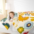 thumbnail image 4 of Feelyou Cartoon Orange Flower Twin Comforter Sets, Groovy Blossoms Bedding Set, 2pcs, 4 of 8