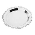 thumbnail image 3 of Silver Round Metal Fruit Dish Pastry Food Caddy Display Plate Tea Dessert Serving Tray 20cm, 3 of 8