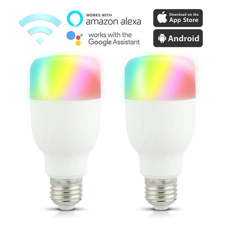 TSV E27 RGB WiFi Smart LED Light 10W Light Timing Function APP Controlled Compatible With  Alexas Echo and Googl (Best Smart Home For Echo)