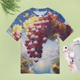 thumbnail image 4 of Fruit Purple Grapes Women's Short Sleeve Tops Casual Blouses T Shirt, 4 of 6