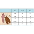 thumbnail image 2 of Infant Baby Girls Boys Corduroy Bib Pants Solid Color Button Pocket Strapless Overalls Clothes Pink 3-6 Months, 2 of 9