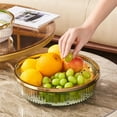 thumbnail image 1 of OUSITAID 360 Degree Rotatable Storage Tray  Portable Handle  Transparent  Large Capacity  Multi-functional  Seasoning Fruits Food Storage Basket  Kitchen Supplies, 1 of 8