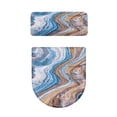 thumbnail image 5 of SEANATIVE Blue Gold Marble Toilet Lid Cover and Toilet Tank Cover 2 PCS Soft Toilet Seat Covers Replacement Toilet Cover Set for Bathroom Accessories Decor, 5 of 7