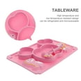 thumbnail image 2 of 1 Set of Baby Silicone Tableware Dish Plate Baby Dinner Plate Fork Spoon Set, 2 of 6