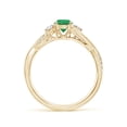 thumbnail image 2 of ANGARA Natural Nature Inspired Emerald & Diamond Twisted Vine Engagement Ring in 14K Yellow Gold for Women (Size-5mm) | May Birthstone, Anniversary, Jewelry Gift for Women | Natural Emerald Ring, 2 of 9