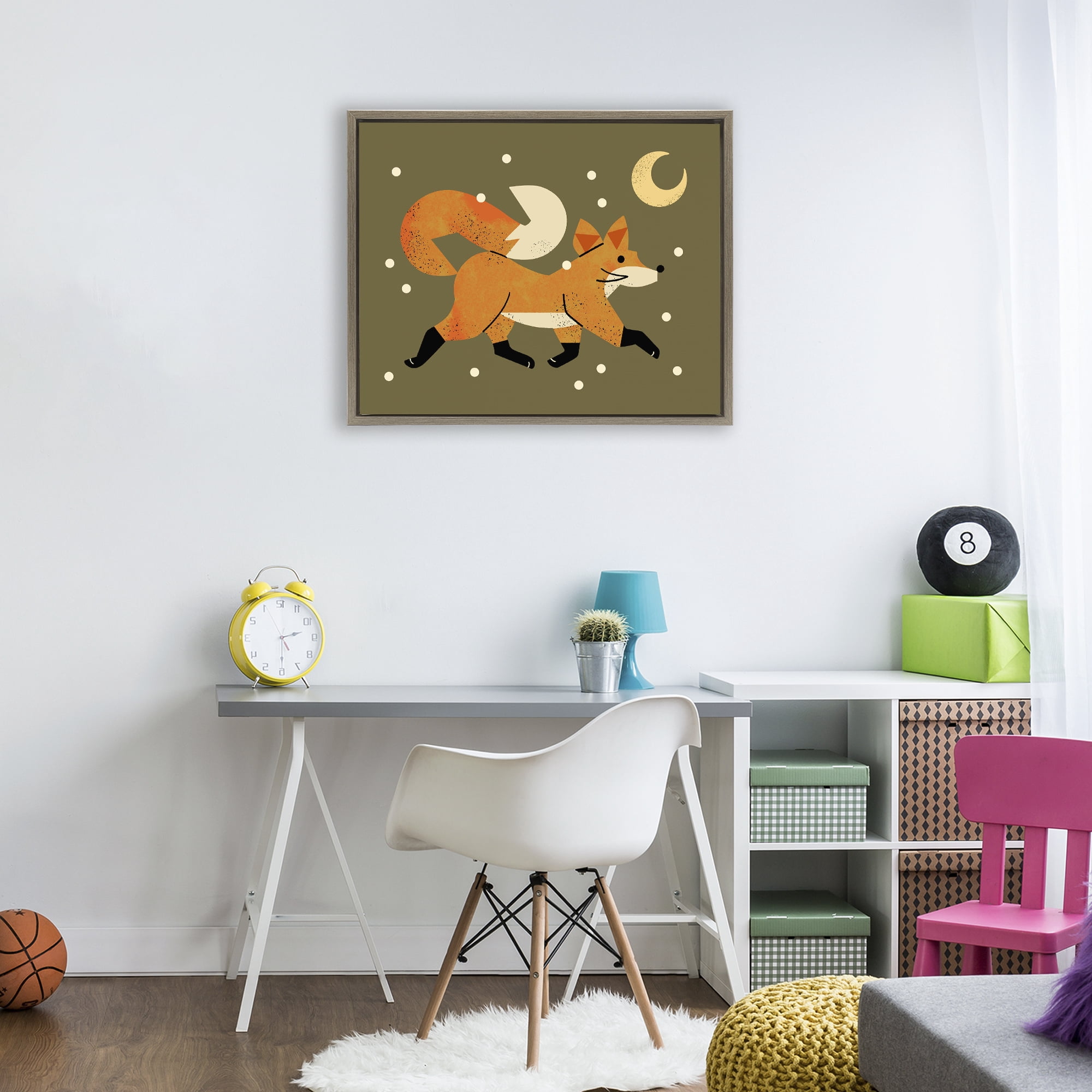 Stupell Industries Wandering Winter Fox Brown Framed Floater Canvas Wall Art, design by Renea L. Thull