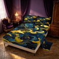 thumbnail image 2 of Homewish Aesthetic Clouds Queen Sheets, Psychedelic Stars Queen Sheet Sets, 4-Piece, 1 Flat Sheet, 1 Fitted Sheet and 2 Pillowcases, 2 of 6