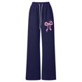 thumbnail image 3 of Teen Sweatpants Bow Sweatpants for Girls Casual Girls Athletic Pants with Pocket Wide Leg Pants Girls Outfits Size 10-11 Years, 3 of 4