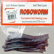 Roboworm 4 1/2" Finesse Straight Tail Worm Fishing Lure, Ox Blood, 10 Count, ST-A2AR