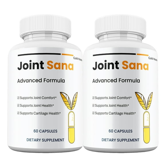 Joint Sana Capsules, Joint Support Supplement, JointSana All-Natural Pills Maximum Strength, 30 Day Supply per Bottle (2 Pack)