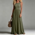 thumbnail image 2 of Tqcoqu Summer Maxi Dresses for Women,Sleeveless Casual Flowy Tiered Dress Vacation Beach Sundresses with Pockets, 2 of 10