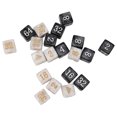 thumbnail image 1 of Plastic 20pcs Numbered  Square Corner Multiple Of 2 Number Pearl White Black Plastic  For Board Games Math Games Education, 1 of 8