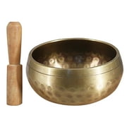 3.1inch Tibetan Buddhist Singing Bowl Buddha Sound Bowl Musical Instrument for Meditation with Stick Yoga Home Decoration