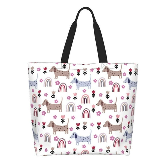 Rateoe Cute Dog Tote Bag - Waterproof Lightweight Handbags Travel Shoulder Bag for Hiking Yoga Gym Swimming Travel Beach