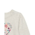thumbnail image 3 of Garanimals Baby Girl Holiday Shirred Long Sleeve Graphic Bodysuit, Sizes 0-24 Months, 3 of 3