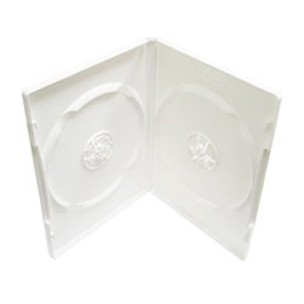 1,200 PREMIUM STANDARD Solid White Color Double DVD Cases (100 New