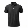 thumbnail image 3 of Daiosportswear Men'S Vintage Washed Polo Shirts Classic Fit Pullover Shirts Summer Lapel Button Tops Casual Retro Distressed Tee Top Black XXL(XXL), 3 of 6