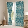 thumbnail image 3 of Castle Fairy Bohemian Damask Black Out Curtains,Flower Curtains Pack of 2 (42x63 Each), 3 of 6