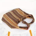 thumbnail image 5 of MMYGU Foldable Hemp Striped Slouchy Shoulder Bag - No-Closure, Cotton Lined, Retro Boho Style, Trendy Underarm Bag for Occasions - Versatile, Stylish, and Easy to Carry, 5 of 9