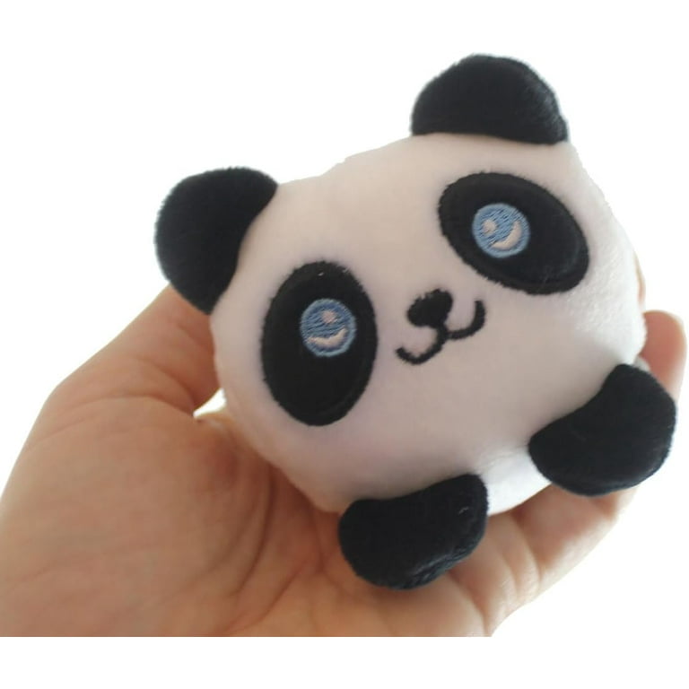 Set of 2 Animals - Penguin and Panda - Cute Ball Plush Stuffed