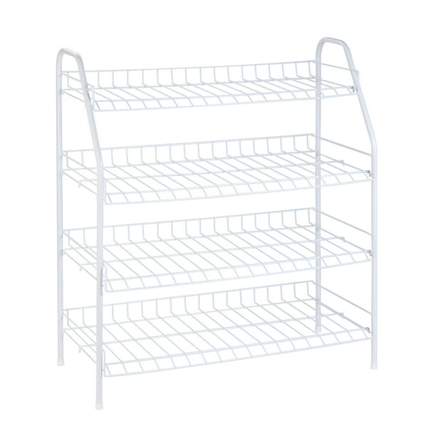 HoneyCanDo 4Tier Shoe Rack, Metal, White