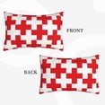 thumbnail image 2 of Sikiie Red Cross 1 Print Plush Pillow Cover, Wrinkle-proof and Stain-resistant Pillow Protector without Pillow Core, Home Decoration-16"x24", 2 of 6