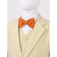 thumbnail image 6 of iiniim 5Pcs Toddler Baby Boys Birthday Party Outfit Set Tuxedo Blazer Jacket with Shirt Bow Pants Vest Suit Size 9M-14 Khaki 6, 6 of 7