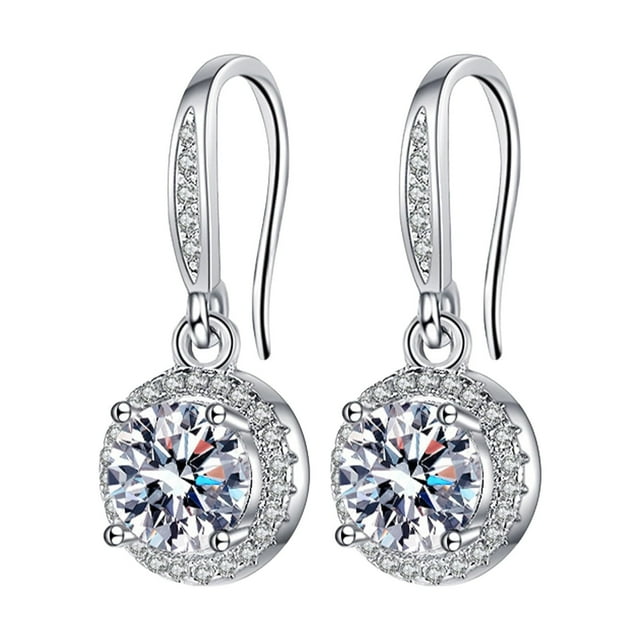 925 Pendientes de plata fina perla gota para las mujeres de moda de oro no irritante Pendientes colgantes de la boda Pendientes de joyería para novias