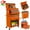 Orange, variant on Tool Chest with Drawers, 2-IN-1 Rolling Tool Chest & Cabinet Large Capacity with 8 Drawers, Lockable Tool Box Organizer On Wheels with Sliding Drawers, Hidden Double Tool Box, Red