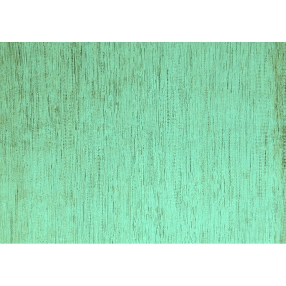 Ahgly Company Indoor Rectangle Solid Turquoise Blue Modern Area Rugs, 2' x 4'