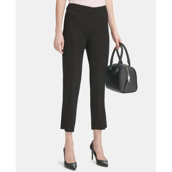 Calvin Klein Dot Embossed Ankle Pants Black 2