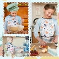 thumbnail image 3 of sixwipe  Kids Art Smocks, 2 Pack Kids Painting Apron for Arts & Crafts, Dinosaur Painting Apron for Children, Artist Smock with Long Sleeve  for Age 3-8 Years, 3 of 7