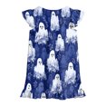 thumbnail image 6 of NIEWTR Toddler Baby Girl Halloween Dress Outfit Little Baby Girl Summer Fall Gingham Palid Dress Cute Pumpkin Embroidery Lace Flying Sleeve A-Line Dress, 6 of 7