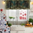 thumbnail image 5 of 2 Pack Valances for Window, Forest Short Curtains for Kitchen Bedroom Living Room, Spring Oil Painting Country Cabin Trees Flower Rod Pocket Small Window Treatment Valance Drapes 42 x 12 Inch, 5 of 8