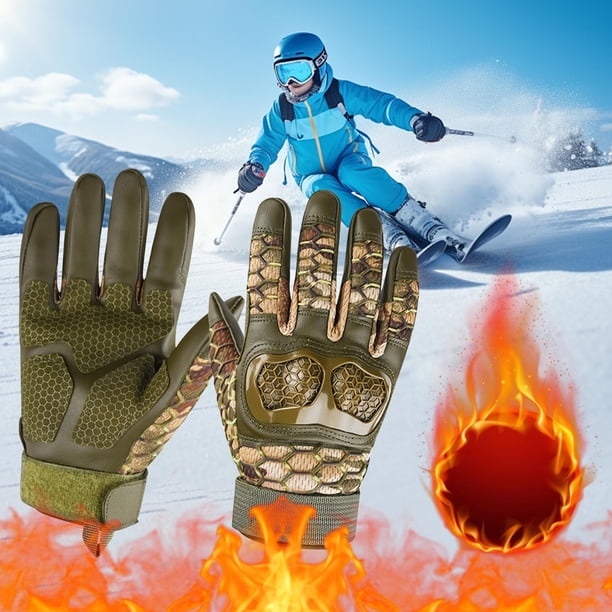 Guantes de motociclismo para hombre y mujer,guantes de dedos completos para pantallas táctiles con almohadillas protectoras antideslizantes y transpirables para ciclismo y motocross.