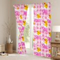 thumbnail image 3 of Feelyou Cute Yellow Duck Black Out Curtains for Kid, Kawaii Summer Animal Curtains Pack of 2 (42x63 Each), Cartoon Pink Buffalo Bedroom Curtains, Black Out Curtains Decor, 3 of 6