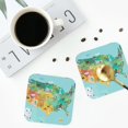 thumbnail image 5 of Pofeuu USA Tourist Map Print Leather Coasters Set of 6, Round Cups Mugs Mat Pad for Home Kitchen Heat Resistant Drink Coasters,Square, 5 of 7