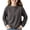 Dark Gray, variant on HAiming Kids Pullover Shirts Long Sleeve Ribbed Knit Fleece Crew Neck Casual Undershirts Fall Winter Outdoors Tops